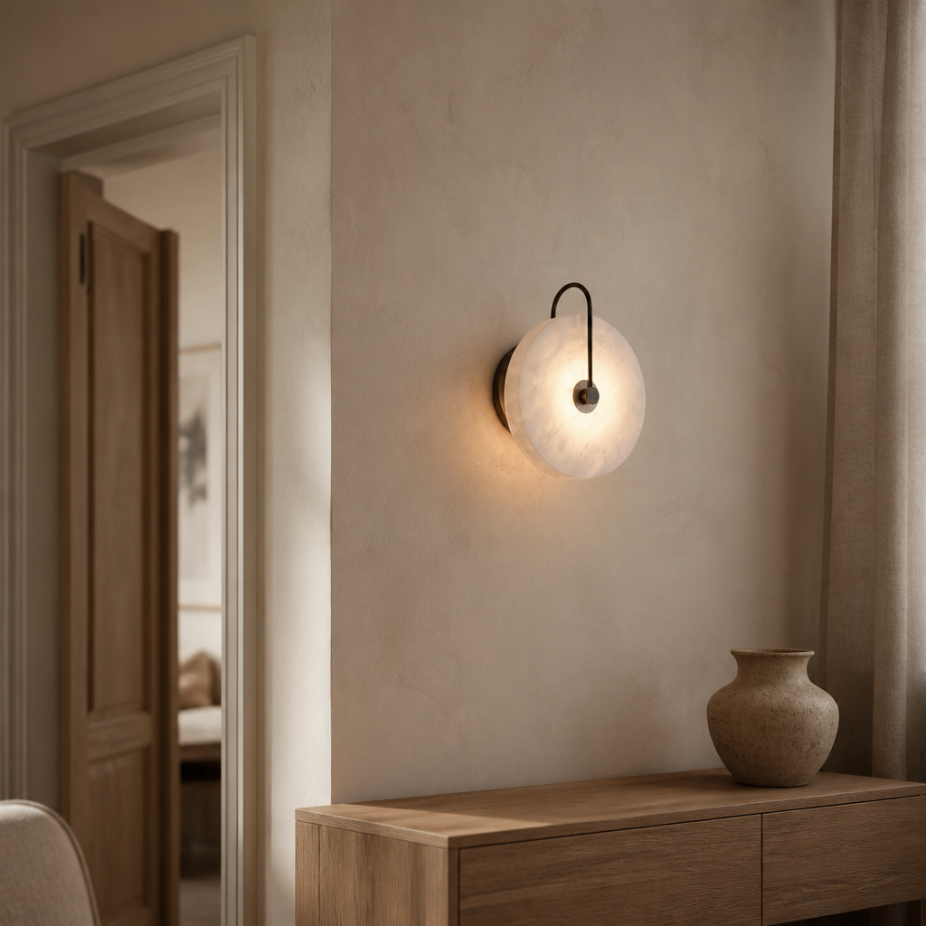 Luna Marble Moon Sconce — lifestyle [autogen]