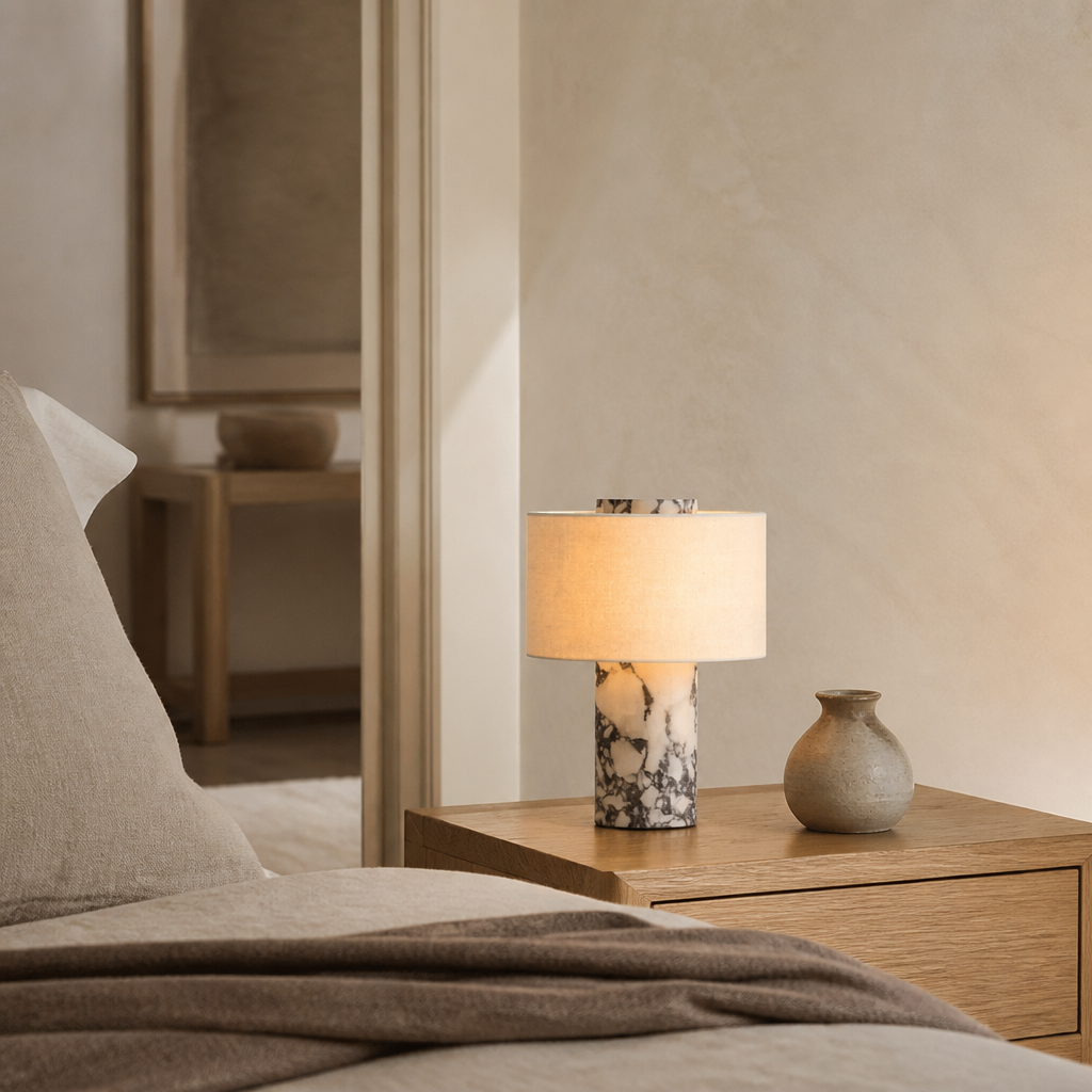 Tactile Marble Table Lamp — lifestyle [autogen]