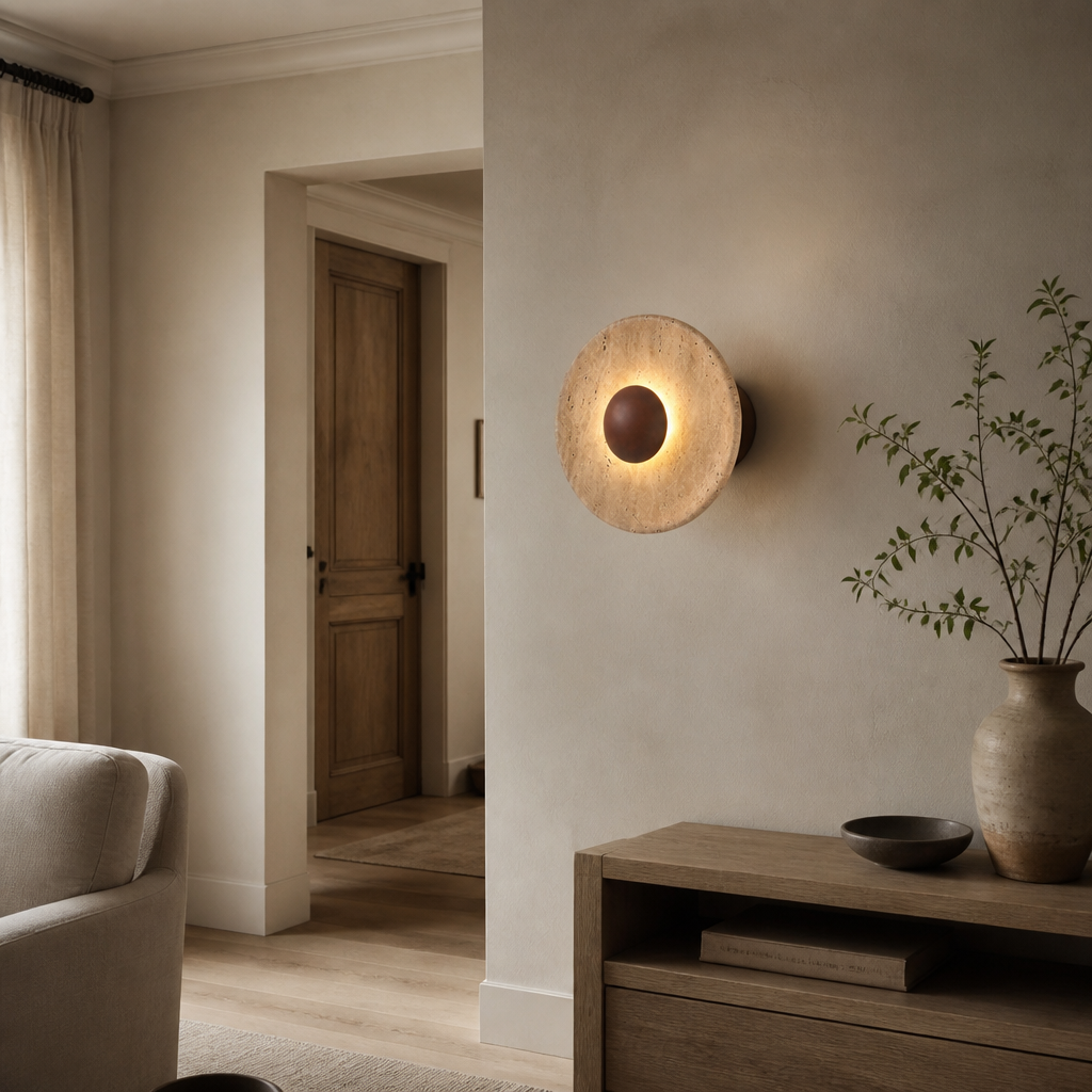 Terra Stone & Wood Sconce — lifestyle [autogen]