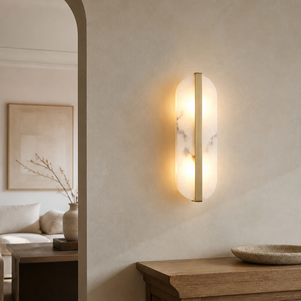Luxe Natural Marble Sconce — lifestyle [autogen]