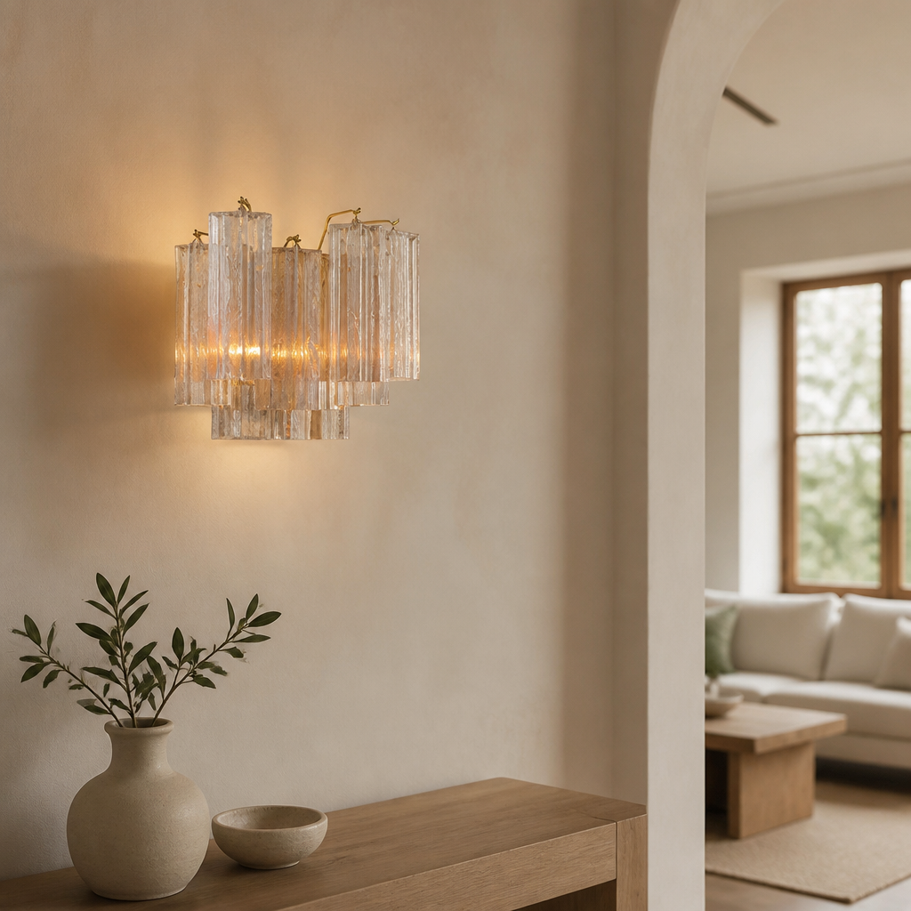 Murano Amber Cylinder Sconce — lifestyle [autogen]