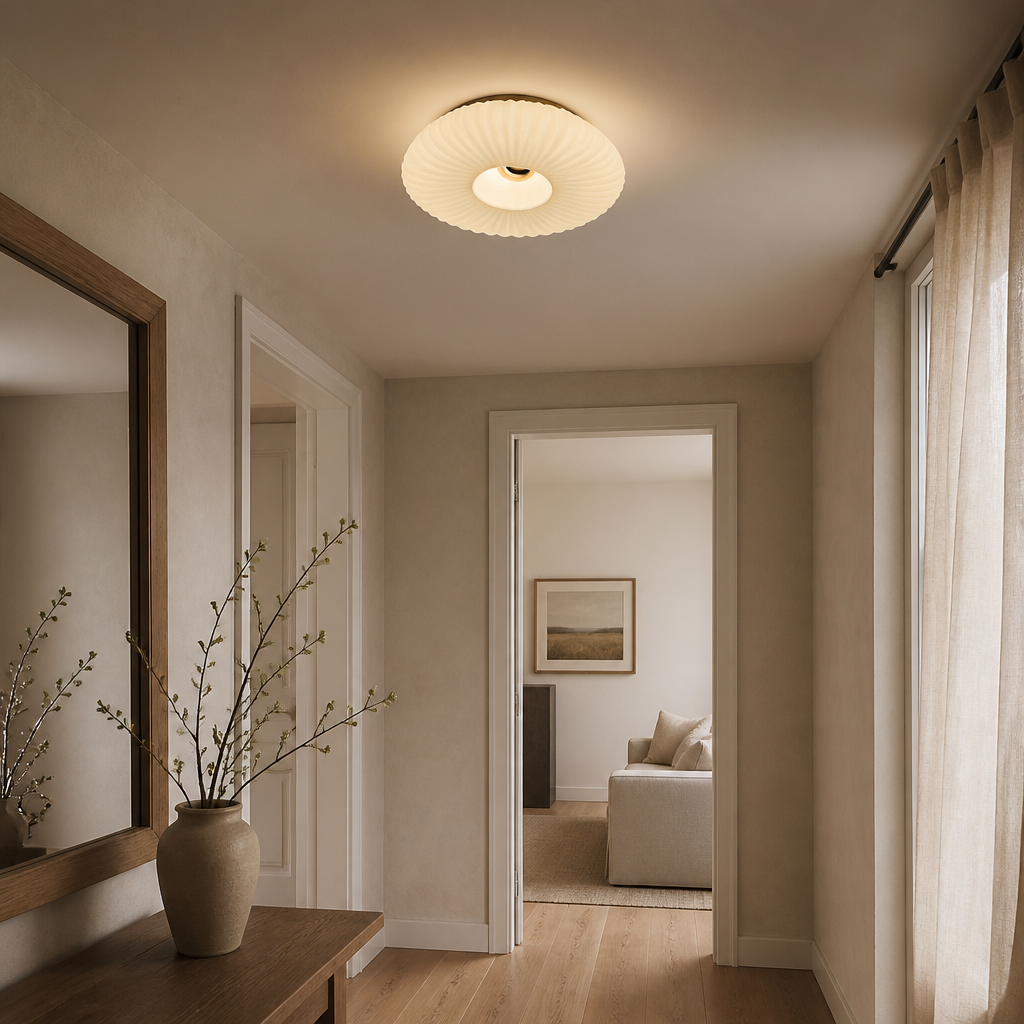 Ripple Corrugated Glass Sconce — lifestyle [autogen]