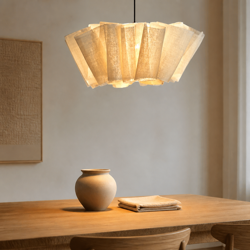 Vento Pleated Linen Pendant — hero [autogen]