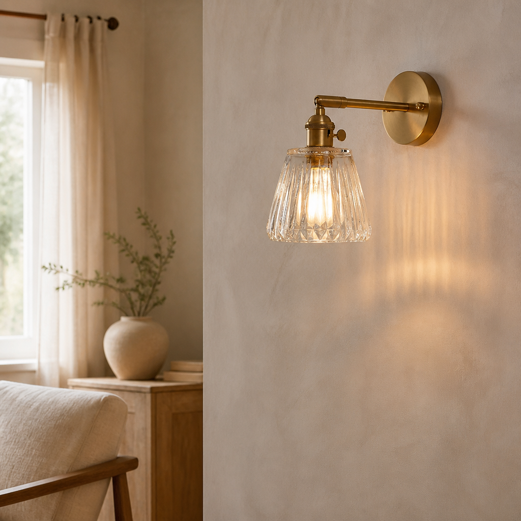 Lux Brass & Glass Wall Sconce — lifestyle [autogen]