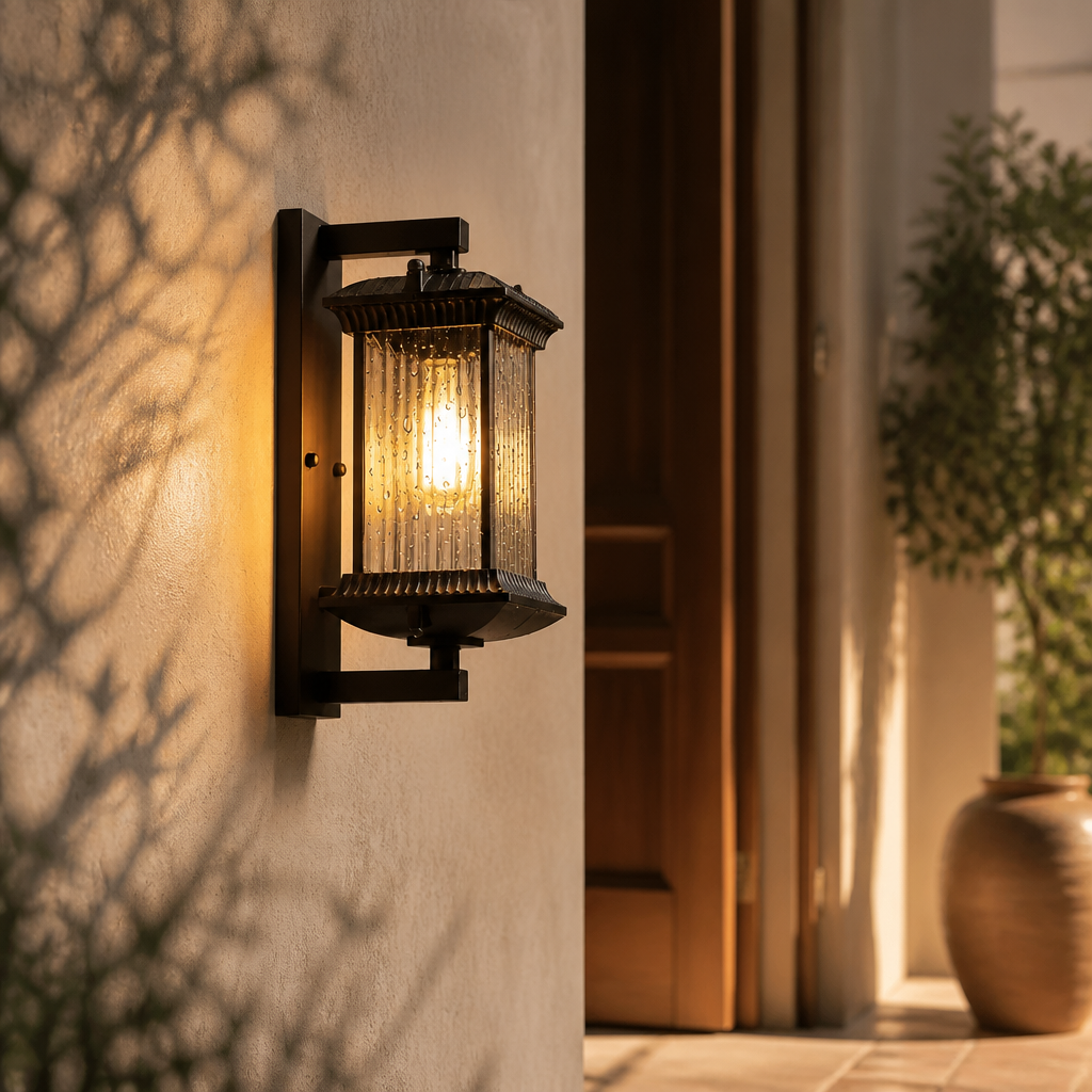 Dynasty Outdoor Wall Lantern — lifestyle [autogen]